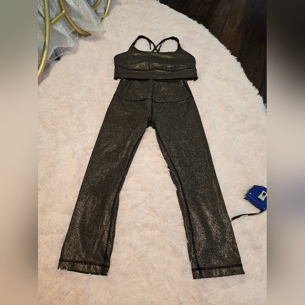 LULULEMON Set Wunder Under  Luminosity Foil Black Copper